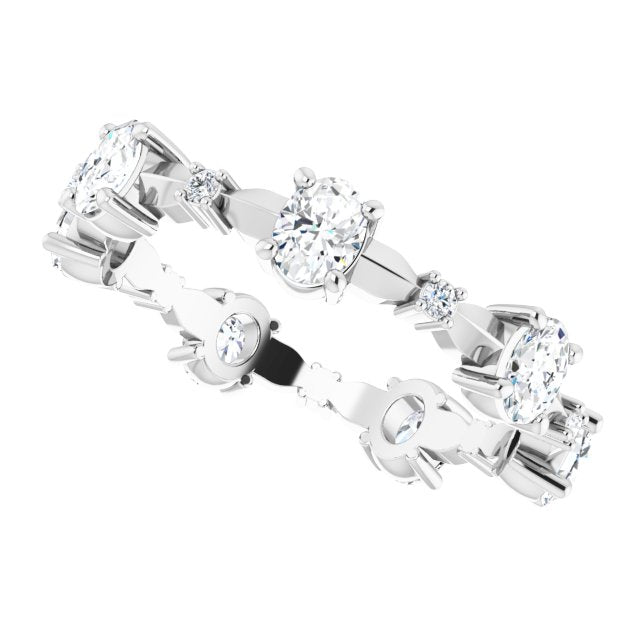 1.33 ct. Oval & Round Diamond Eternity Band-VIRABYANI